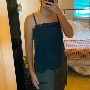 Cute black tank with lace detailing